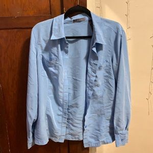 Blue button up